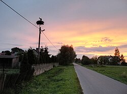 Blick auf eine Straße in Pniowe