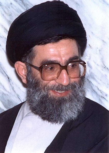 Image: Portrait of Ali Khamenei   circa 1987