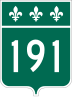 Route 191 marker