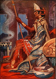 Montezuma, doomed hero of Maturin's first novel, from a children's history book ROHM D093 Montezuma.jpg