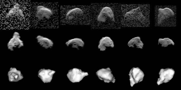 Radar images and computer model of asteroid 1999 JM8