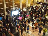 Rally for Refugees at DCA Concourse B