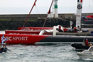 Around the world sailing record