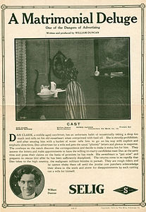 Dépliant de sortie pour UN DÉLUGE MATRIMONIAL, 1913.jpg