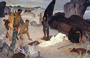 An interesting take on "Rest on the Flight into Egypt" by Glyn Warren Philpot