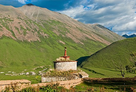 An old Stupa on Reting Monastery grounds Reting monastery9.jpg