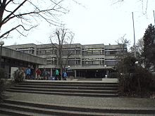 Reuchlin-Gymnasium (Reuchlin-Highschool) today near the water tower