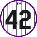 Jackie Robinson (2B).  Si ritirò in tutta la MLB il 15 aprile 1997.