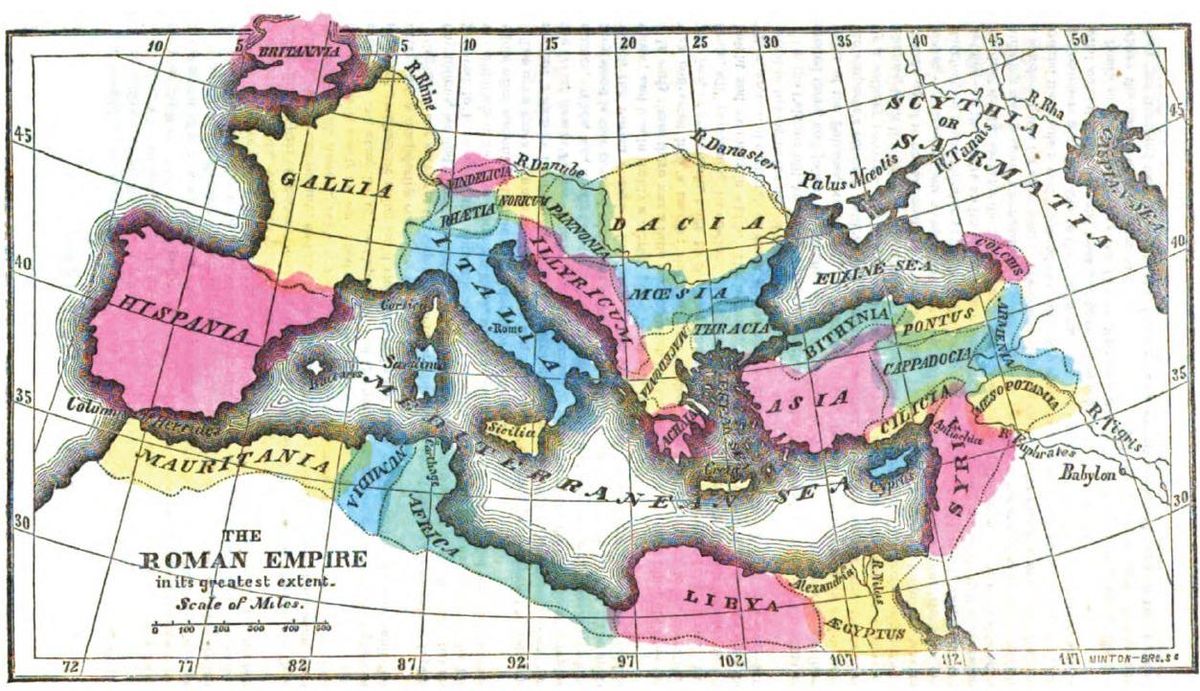 When did the Roman Empire reach its greatest size?