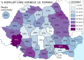 % of Romany-speakers among Romanian Roma
