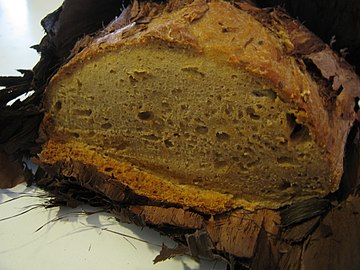 Damper (soda bread) is usually cooked over hot coals