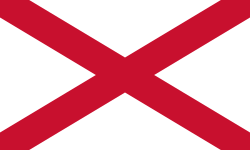 Irlandako antzinako bandera edo San Patrizioren bandera.