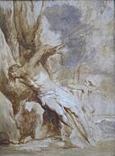 Saint Sebastian Tended by an Angel by Anthony van Dyck, Getty Center.JPG