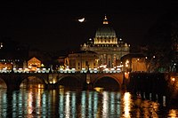 San Pietro și Ponte SAngelo (noapte) .jpg