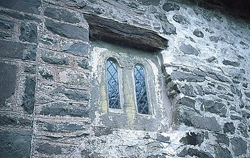 Saxon window, chancel north wall Saxon Window in Culbone Church - geograph.org.uk - 426087.jpg