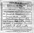 1940 car registration for his 1938 car