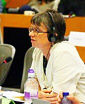 Scott Cato questioning Jean-Claude Juncker at an open hearing hosted by the Green-EFA group on 9 July 2014 Scott Cato cropped.jpg