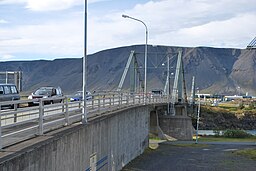 Bron över Olfusá i Selfoss