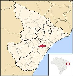 Location of the municipality in the state of Sergipe
