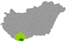 Districtul Siklós - Harta