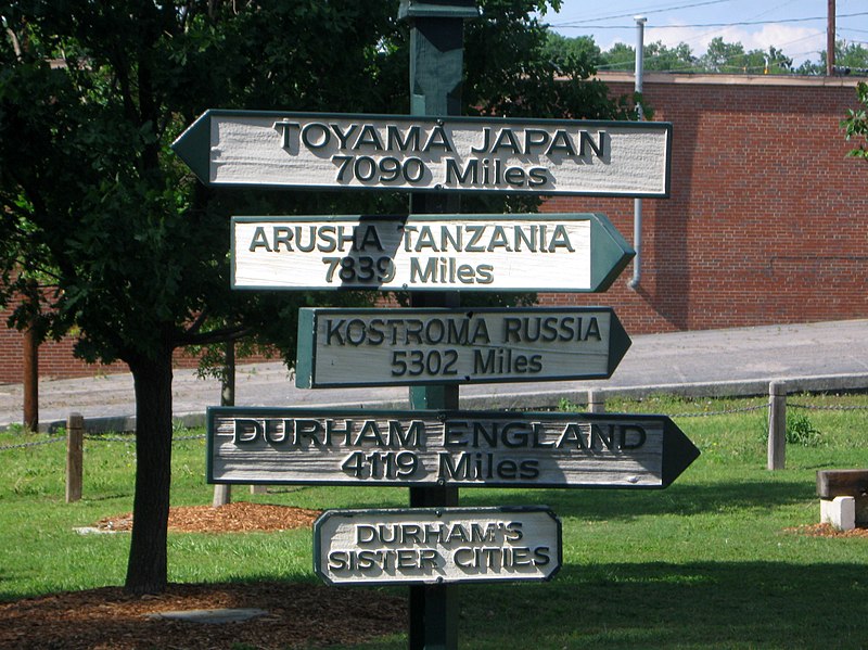 List of sister cities in North Carolina