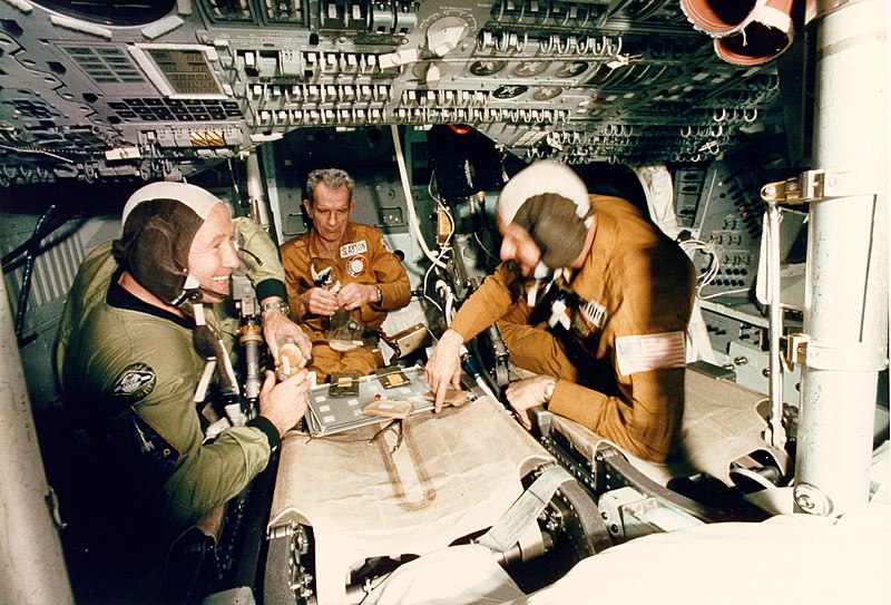 File:Soviet and American crews have meal during training session.jpg