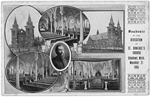 Souvenir of the dedication of St. Boniface Church in 1905 St. Boniface's church, Uniontown, Postcard, 1905.jpg