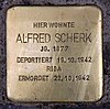 Tökezleyen Taş Bayerische Str 27 (Wilmd) Alfred Scherk.jpg