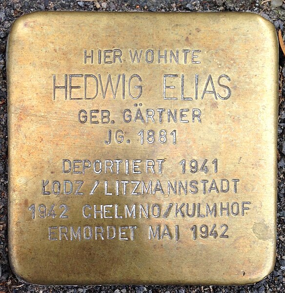 File:Stolperstein Waldbröl Querstraße 9 Hedwig Elias.jpg