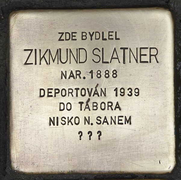 File:Stolperstein für Zikmund Slatner 2.JPG