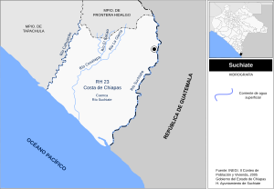 Mapa do trecho final do rio