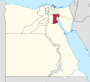 Poloha guvernorátu Suez