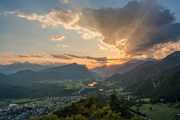 Image: Sunset over my home town Jesenice