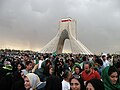 میدان آزادی پس از اعلام نتایج انتخابات ریاست جمهوری ۱۳۸۸