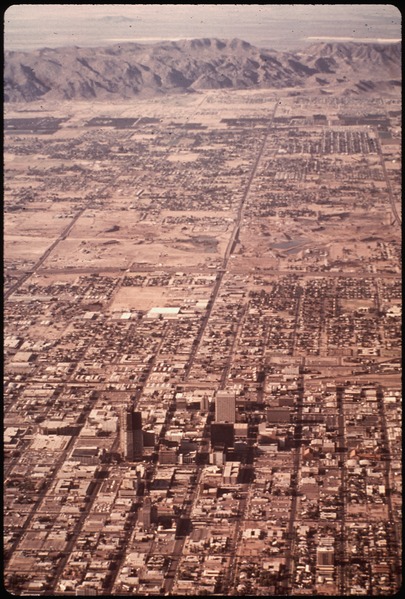 File:THE VIEW OF PHOENIX'S URBAN SPRAWL FROM 4000 FT. SOUTH MOUNTAIN IN BACKGROUND - NARA - 544073.tif