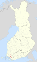 Kaart met de locatie van Tarvasjoki