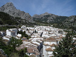 Grazalema seen from the Sierra del Endrinal