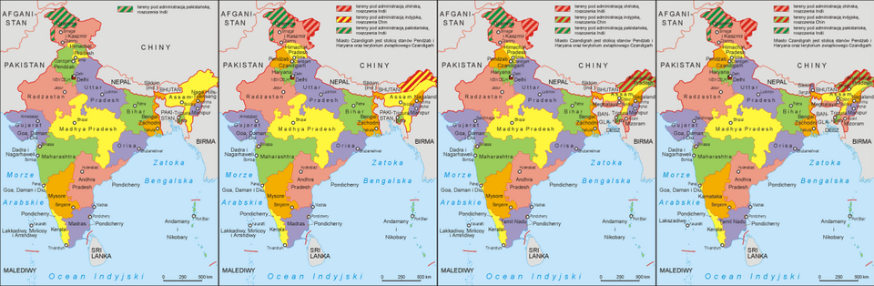 Administrative divisions of India 1961–1975. Gandhi established six states, Haryana (1966), Himachal Pradesh (1971), Meghalaya, Manipur and Tripura (all 1972), and finally Sikkim (1975), bringing up the total of states to 22. She also established Arunachal Pradesh and Mizoram (1972) as Union Territories