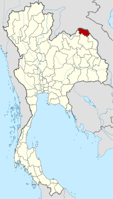 Carte de la Thaïlande mettant en évidence la province de Bueng Kan