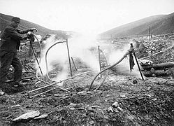 Thawing ground with steam, 1898