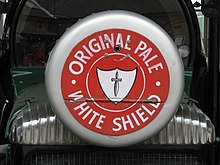 The 1920s era White Shield logo, as depicted on a car The 'White Shield' car - geograph.org.uk - 1890000.jpg