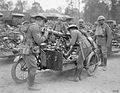 Vickers auf Motorrad mit Beiwagen, Erster Weltkrieg