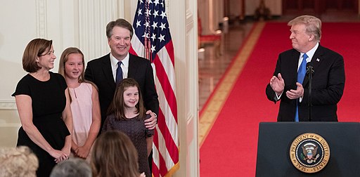 The Kavanaugh family and Donald Trump (cropped)