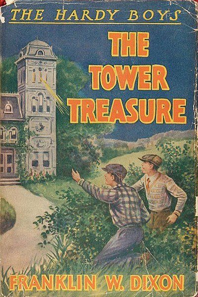 Cover of The Tower Treasure, the first Hardy Boys mystery