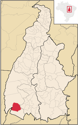 Localização de Sandolândia no Tocantins