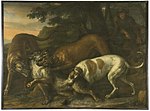 Vargjakt med Karl XI:s hundar (1674).