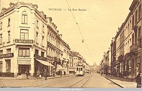 Se desconoce la fecha, motor eléctrico de la línea O rue royale en Tournai.