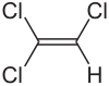 Struktur von Trichlorethen