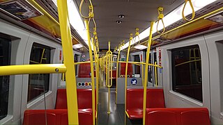 Neuster Innenraum, U-Bahn Wien Typ V
