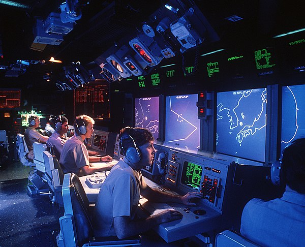 The Combat Information Center on board Vincennes